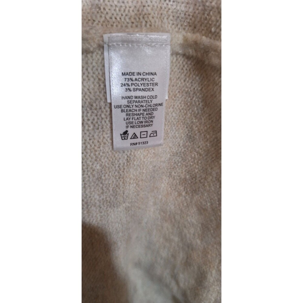 Vince Camuto Women L Turtleneck Sweater Dress Long Sleeve Heathered Beige NWT - Picture 8 of 8